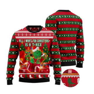 T-rex Christmas's Ugly Christmas Sweater For Men & Women Christmas Gift Sweater US2844