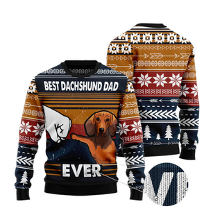 Best Dog Dad Ever Ugly Christmas Sweater For Men & Women Christmas Gift Sweater US2845