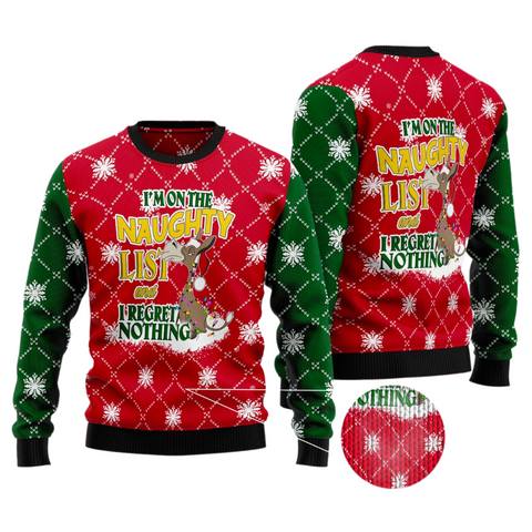 Donkey Naughty Ugly Christmas Sweater For Men & Women Christmas Gift Sweater US3374
