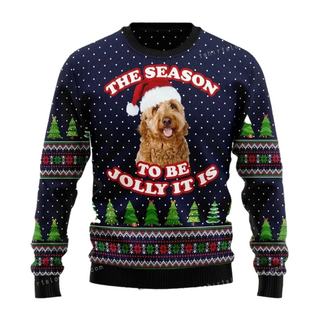 The Season To Be Jolly Dog Ugly Christmas Sweater For Men & Women Christmas Gift Sweater US3419