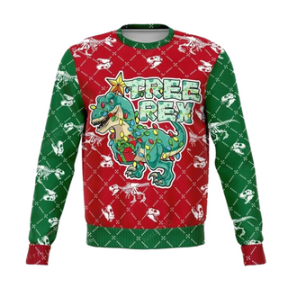 Tree Rex T-Rex Dinosaur Ugly Christmas Sweater For Men & Women Christmas Gift Sweater US3423