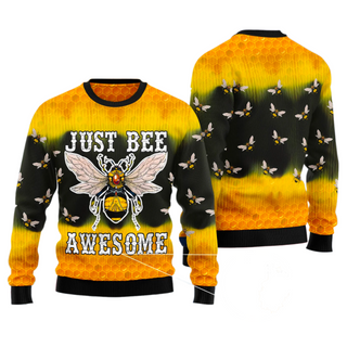 Bee Tie Dye Ugly Christmas Sweater For Men & Women Christmas Gift Sweater US3396