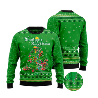 Turtle Christmas Tree Ugly Christmas Sweater For Men & Women Christmas Gift Sweater US3399