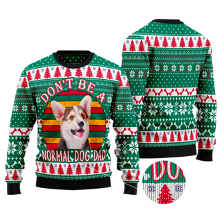 Welsh Corgi Dog Dad  Ugly Christmas Sweater For Men & Women Christmas Gift Sweater US3580