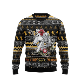 Truly Magical Christmas Unicorn Ugly Christmas Sweater For Men & Women Christmas Gift Sweater US3447