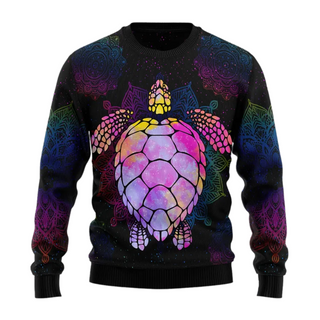 Turtle Purple Ugly Christmas Sweater For Men & Women Christmas Gift Sweater US3449