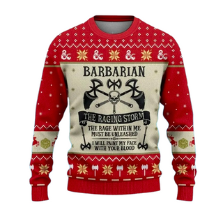 Barbarian Ugly Christmas Sweater For Men & Women Christmas Gift Sweater PT1430