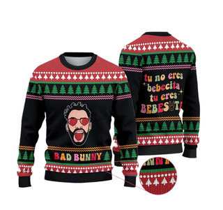 Bad Bunny Ugly Christmas Sweater For Men & Women Christmas Gift Sweater BH988