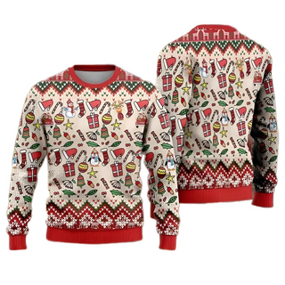 Xmas Pattern Ugly Christmas Sweater For Men & Women Christmas Gift Sweater US3809