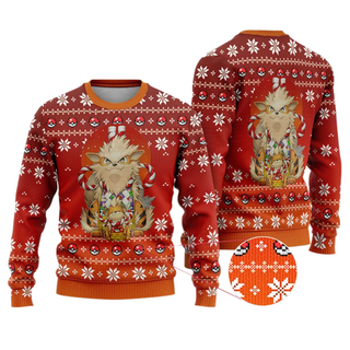 Anime Arcanine Pokemon Ugly Christmas Sweater For Men & Women Christmas Gift Sweater US3846