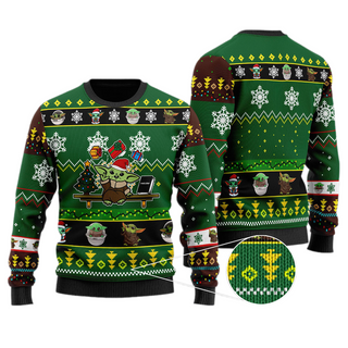 Baby Yoda Merry Christmas Ugly Christmas Sweater For Men & Women Christmas Gift Sweater US3885