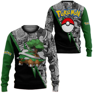 Anime Torterra PKM Ugly Christmas Sweater For Men & Women Christmas Gift Sweater US3920