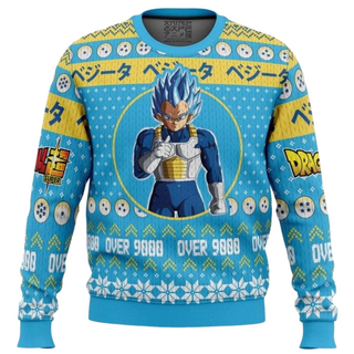 Vegeta Over 9000 Dragon Ball Z Ugly Christmas Sweater For Men & Women Christmas Gift Sweater US4150