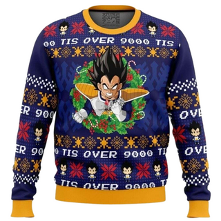 Tis Over 9000 Dragon Ball Z Ugly Christmas Sweater For Men & Women Christmas Gift Sweater US4170