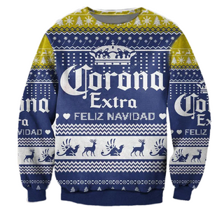 Unisex Corona Extra Beer 3D Ugly Christmas Sweater For Men & Women Christmas Gift Sweater BH1121