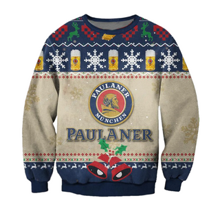 Unisex Paulaner Munchen 3D Ugly Christmas Sweater For Men & Women Christmas Gift Sweater BH1129