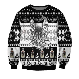 Unisex Spiced Rum 3D Ugly Christmas Sweater For Men & Women Christmas Gift Sweater BH1155