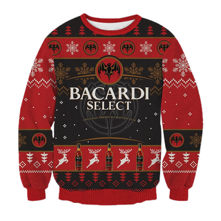 Unisex Bacardi Select 3D Ugly Christmas Sweater For Men & Women Christmas Gift Sweater BH1164