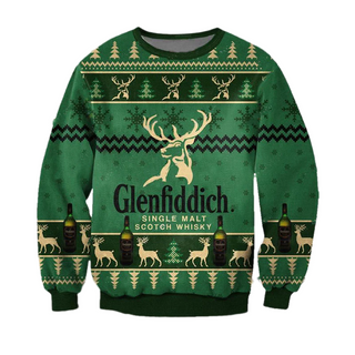 Unisex Glenfiddich 3D Ugly Christmas Sweater For Men & Women Christmas Gift Sweater BH1181