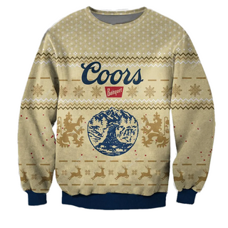 Unisex Coors Banquet 3D Ugly Christmas Sweater For Men & Women Christmas Gift Sweater BH1188