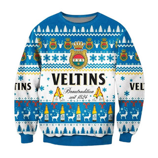 Unisex Veltins Pilsner Blue 3D Ugly Christmas Sweater For Men & Women Christmas Gift Sweater BH1191