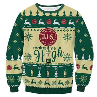 Unisex Jameson 3D Ugly Christmas Sweater For Men & Women Christmas Gift Sweater BH1213