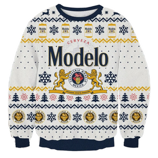 Unisex Cerveza Modelo 3D Ugly Christmas Sweater For Men & Women Christmas Gift Sweater BH1219