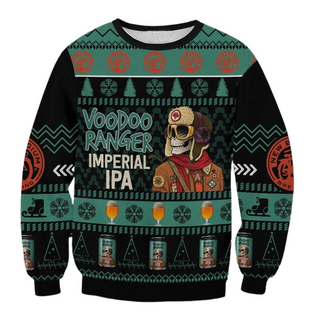 Unisex Belgium Voodoo Ranger Imperial IPA 3D Ugly Christmas Sweater For Men & Women Christmas Gift Sweater BH1302