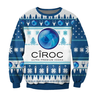 Unisex Ciroc 3D Ugly Christmas Sweater For Men & Women Christmas Gift Sweater BH1327