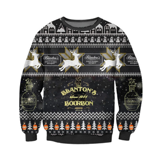 Unisex Blanton's Bourbon 3D Ugly Christmas Sweater For Men & Women Christmas Gift Sweater BH1332