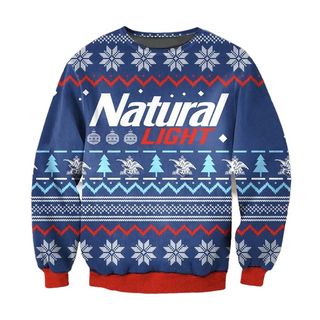 Unisex Natural Light Beer 3D Ugly Christmas Sweater For Men & Women Christmas Gift Sweater BH1334