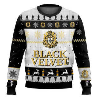 Unisex Black Velvet 3D Ugly Christmas Sweater For Men & Women Christmas Gift Sweater BH1339