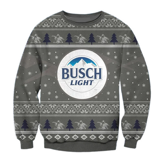 Unisex Busch Light Beer 3D Ugly Christmas Sweater For Men & Women Christmas Gift Sweater BH1340