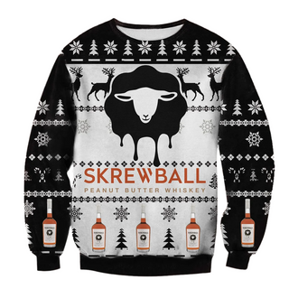 Unisex Skrewball 3D Ugly Christmas Sweater For Men & Women Christmas Gift Sweater BH1341