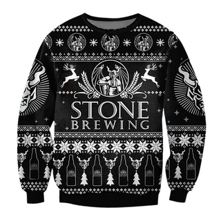 Unisex Stone Brewing 3D Ugly Christmas Sweater For Men & Women Christmas Gift Sweater BH1343