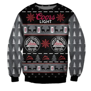 Unisex Coors Beer 3D Ugly Christmas Sweater For Men & Women Christmas Gift Sweater BH1348