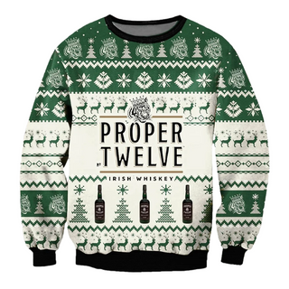 Unisex Proper No. Twelve 3D Ugly Christmas Sweater For Men & Women Christmas Gift Sweater BH1350