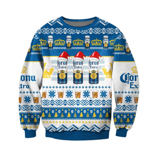 Unisex Corona Extra Beer 3D Ugly Christmas Sweater For Men & Women Christmas Gift Sweater BH1351