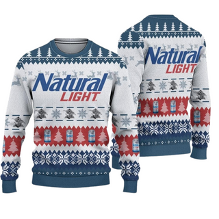 Unisex Natural Light Beer 3D Ugly Christmas Sweater For Men & Women Christmas Gift Sweater BH1360