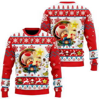 Sup.er Ma.rio Toad Ugly Christmas Sweater For Men & Women Christmas Gift Sweater US4258