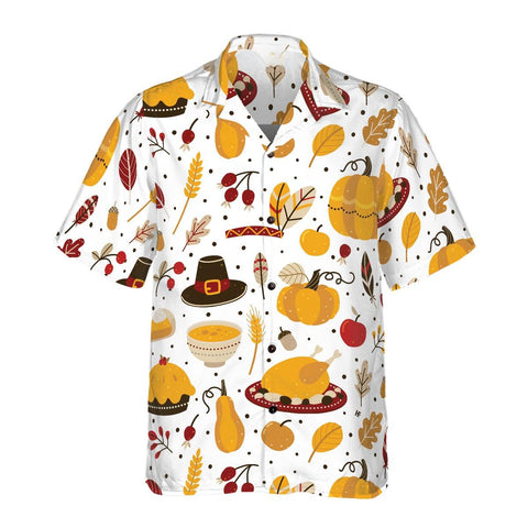 Pumpkins Thanksgiving Pattern Hawaiian Shirt Aloha Casual Shirt For Men And Women HW2204