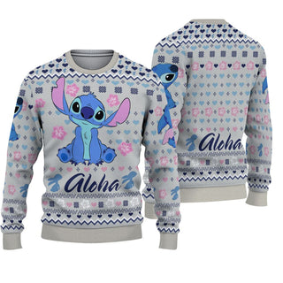 Stitch Merry Stitchmas Ugly Christmas Sweater For Men & Women Christmas Gift Sweater BH591