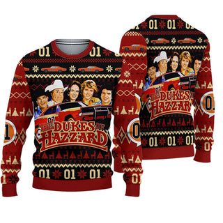 The Dukes-Of-Hazzard Premium Ugly Christmas Sweater For Men & Women Christmas Gift Sweater PT924