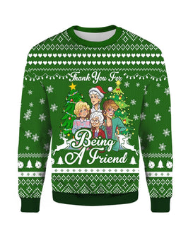 Being A Friend Ugly Christmas Sweater For Men & Women Christmas Gift Thanksgiving Sweater US4418