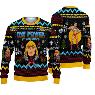 The Power of Christmas Heman Ugly Christmas Sweater For Men & Women Christmas Gift Sweater BH598