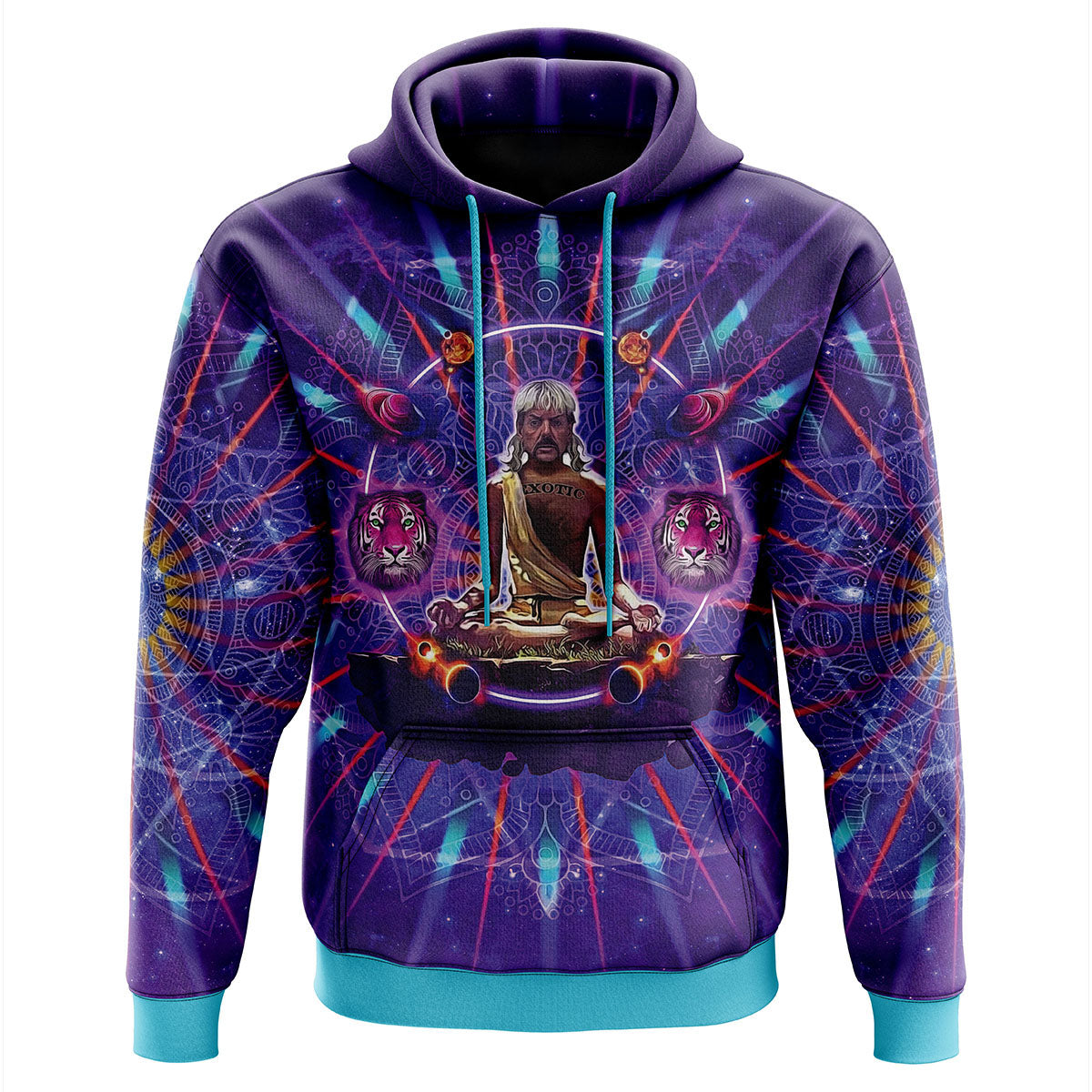 Tiger King Trippy Joe Exotic Astral Meditation Hoodie