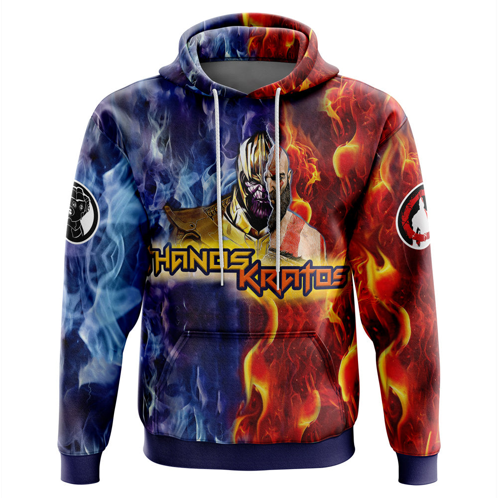Tripping Thanos and Kratos Marvel Hoodie