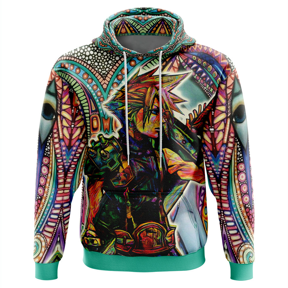 Trippy Cloud Strife Final Fantasy 7 Hoodie