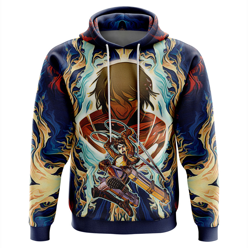 Trippy Eren Yeager Attack on Titan Hoodie