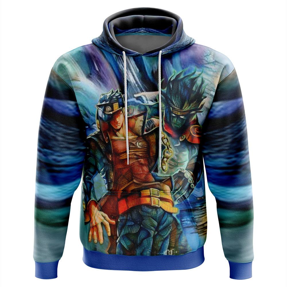 Trippy Jotaro Kujo Star Platinum Jojo's Bizarre Adventure Hoodie